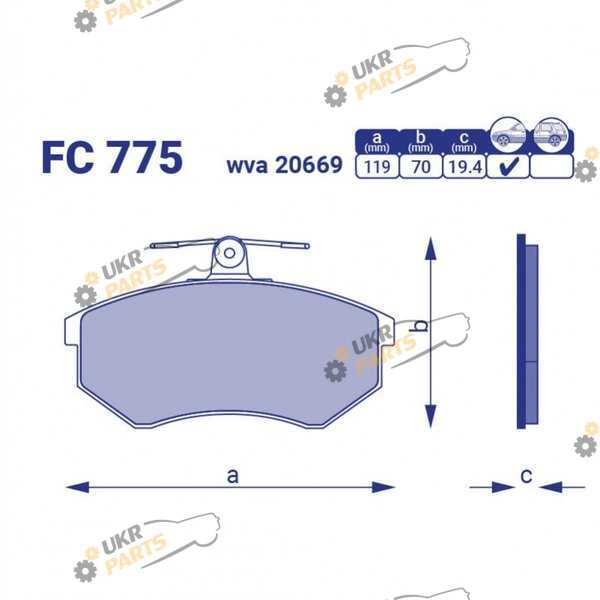 Тормозные колодки FriCo FC 775